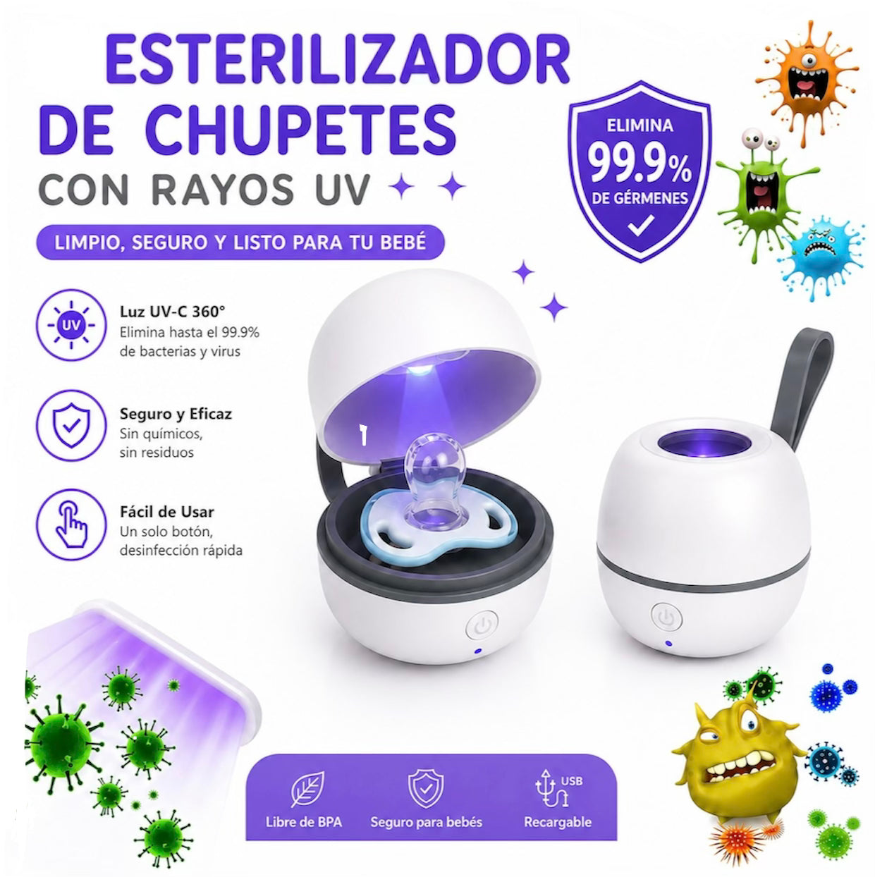 Esterilizador de chupetes