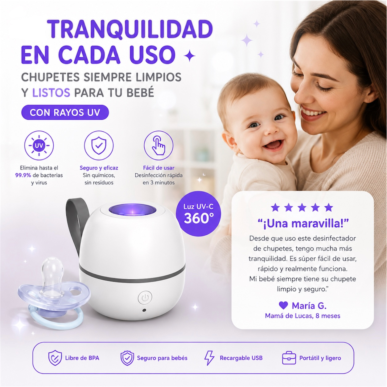 Esterilizador de chupetes
